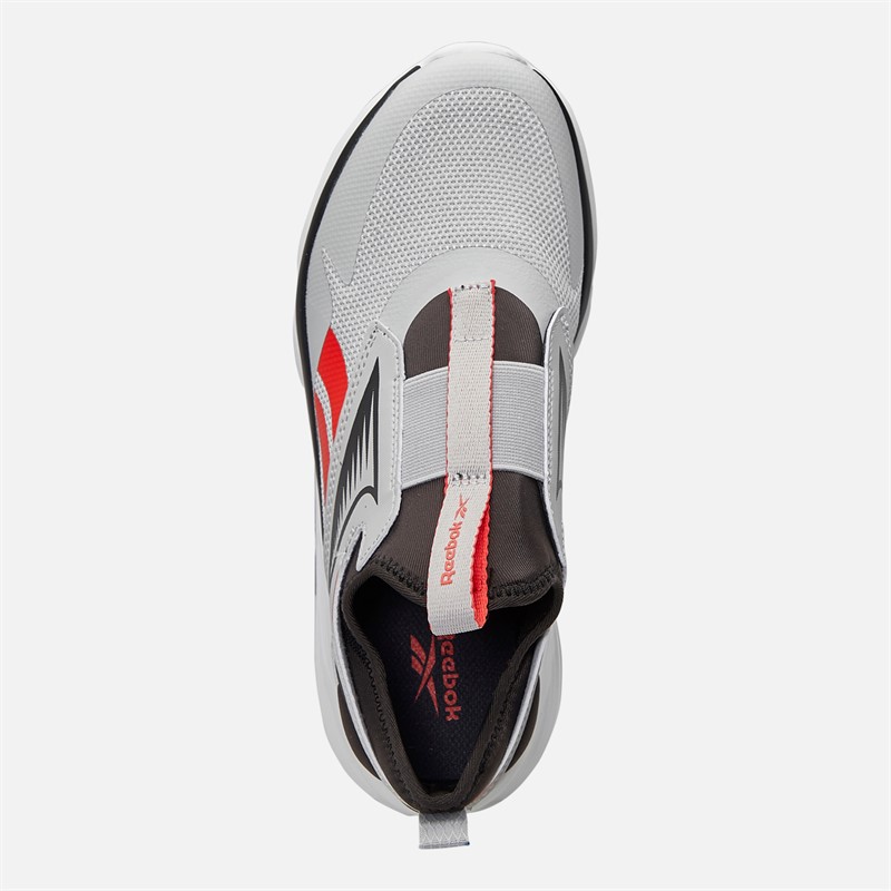 Reebok Junior Boys Lite Spinner Neutral Running Shoes Washed Black/Grey/Energy Red