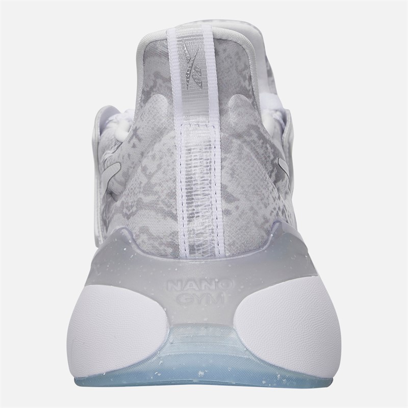 Reebok Womens Nano Gym Training Shoes White/Silver Metallic/Barely Grey