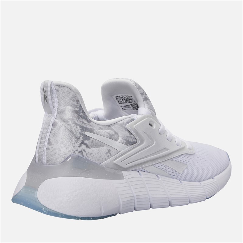 Reebok Womens Nano Gym Training Shoes White/Silver Metallic/Barely Grey