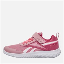 Reebok Girls Rush Runner 5 Elastic Lace And Top Strap Neutral Running Shoes Dusty Rose/Studio Pink/White