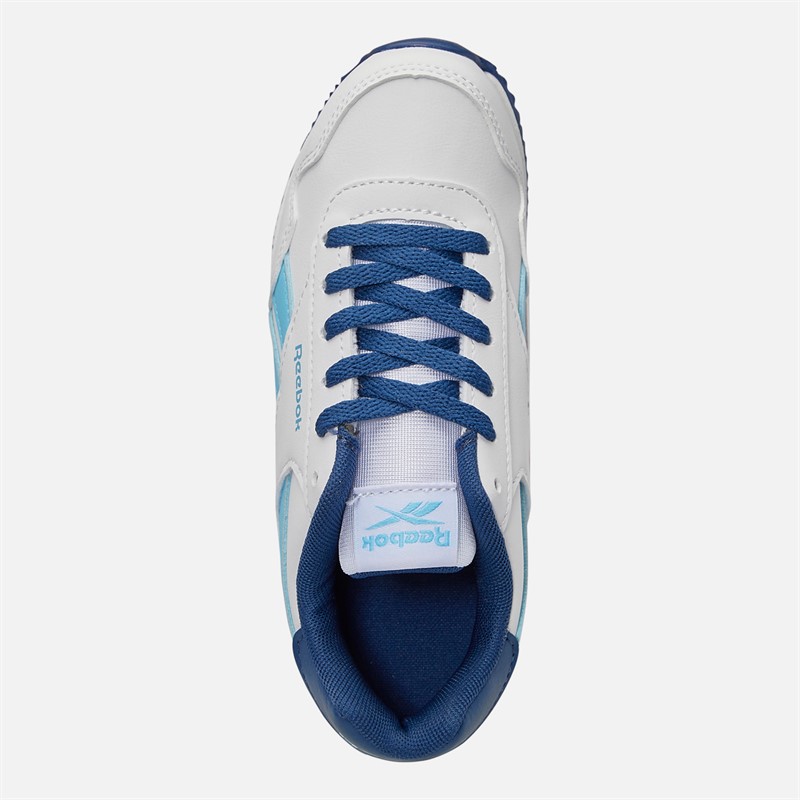 Reebok Junior Boys Royal Classic Jog 3.0 Trainers White/Digitalblue/Batik Blue