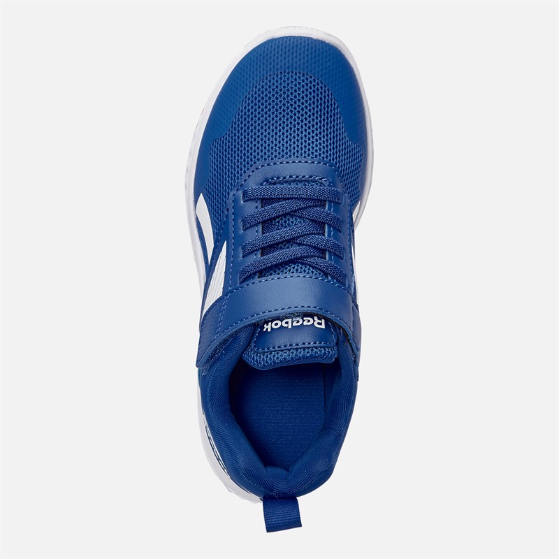 Reebok Kids Rush Runner 5 Elastic Lace And Top Strap Neutral Running Shoes Vector Blue/Vector Blue/White