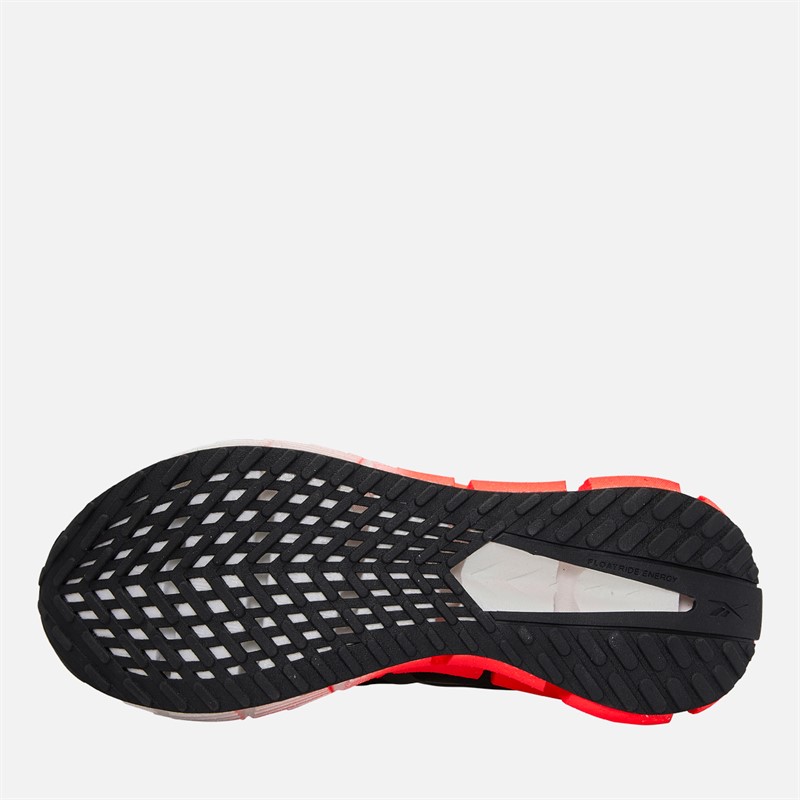 Reebok Mens FloatZig 1 Neutral Running Shoes Black/Grey/White