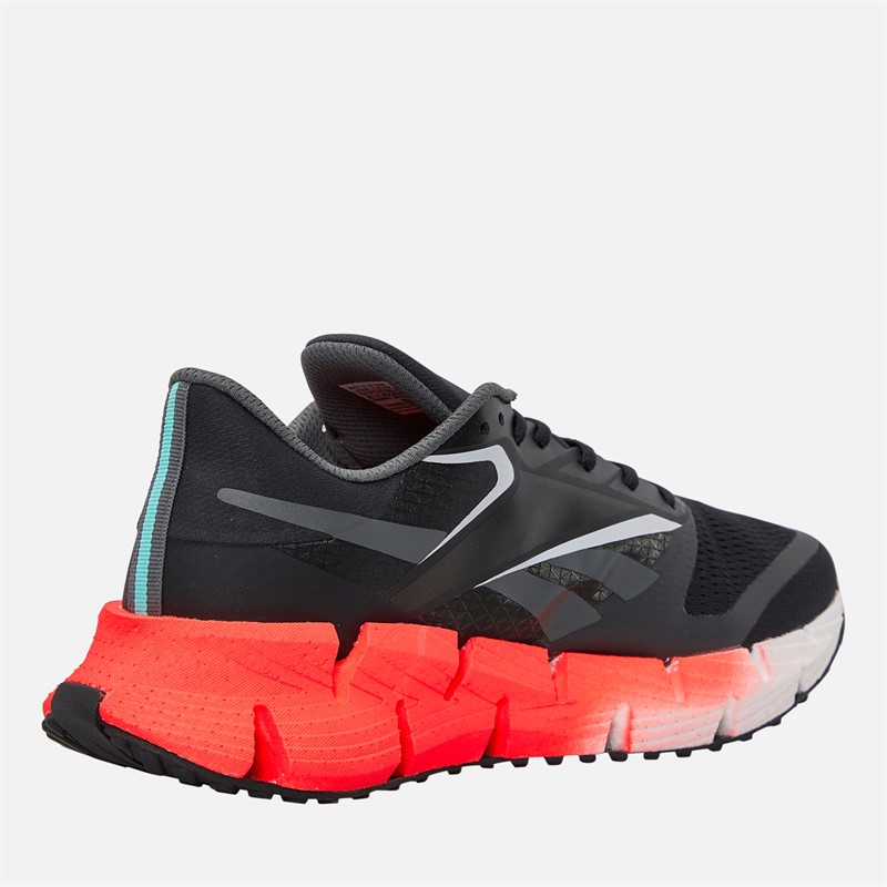 Reebok Mens FloatZig 1 Neutral Running Shoes Black/Grey/White