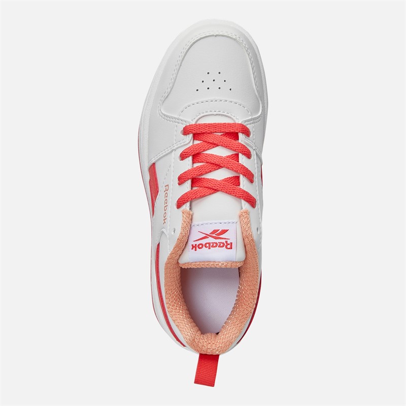 Reebok Girls Royal Prime 2.0 Trainers White/Sunset Coral/Sunkissed Orange