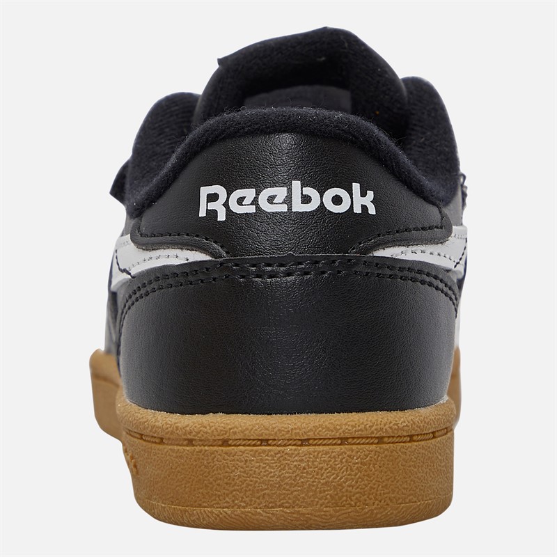 Reebok Infant Smash Edge Hook And Loop Trainers Black/White/Gum