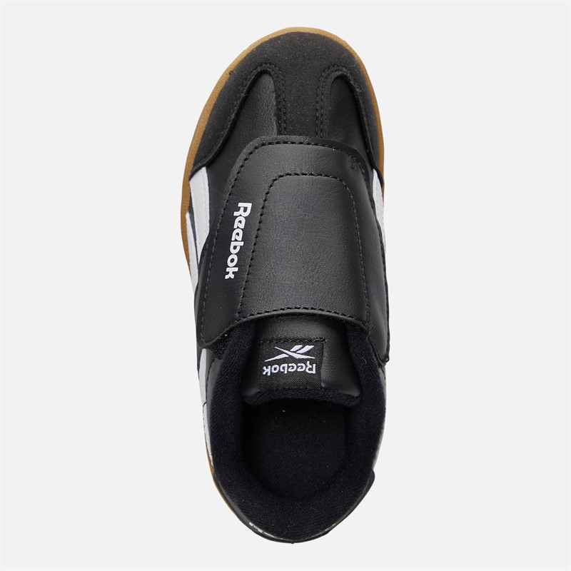 Reebok Infant Smash Edge Hook And Loop Trainers Black/White/Gum