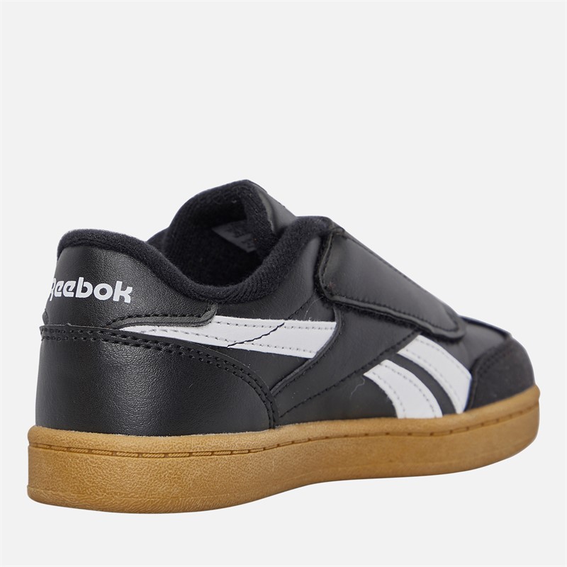 Reebok Infant Smash Edge Hook And Loop Trainers Black/White/Gum