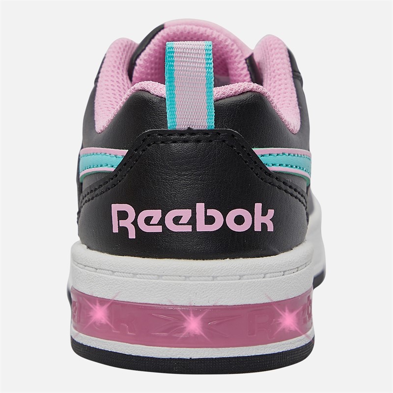 Reebok Girls Royal Prime Step N Flash Trainers Black/Astro Rose/Aqua