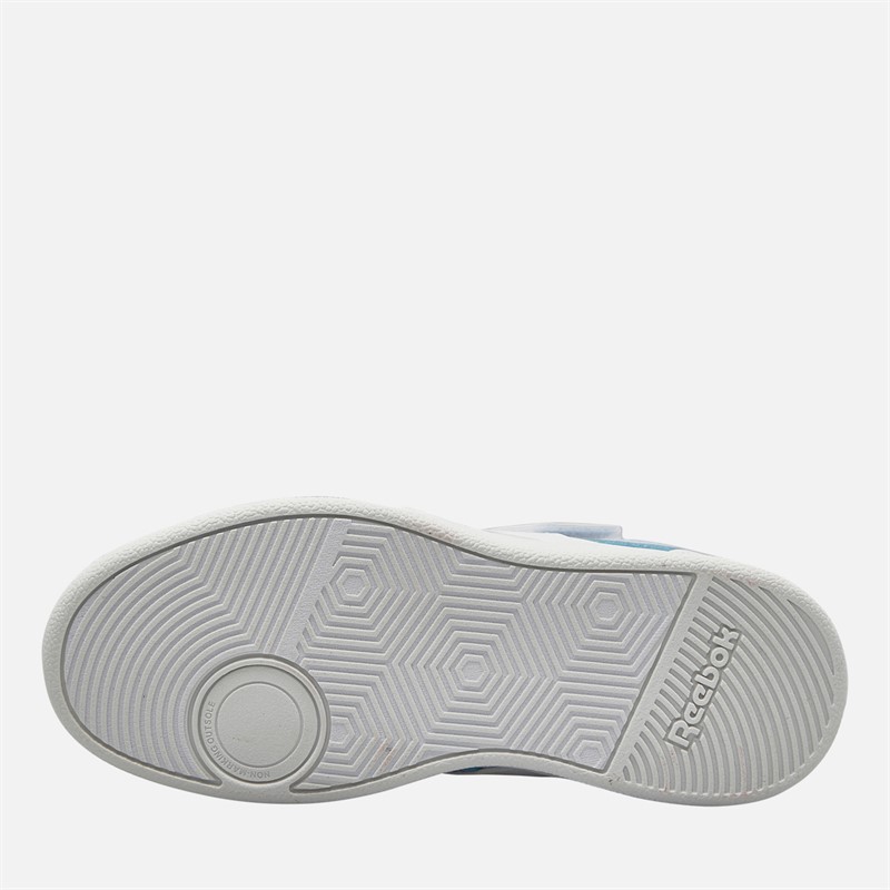 Reebok Girls Court Advance Trainers White/Y2K Blue/Bleached Yellow