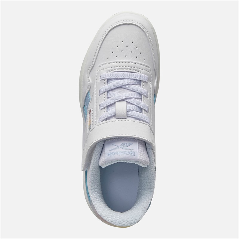 Reebok Girls Court Advance Trainers White/Y2K Blue/Bleached Yellow