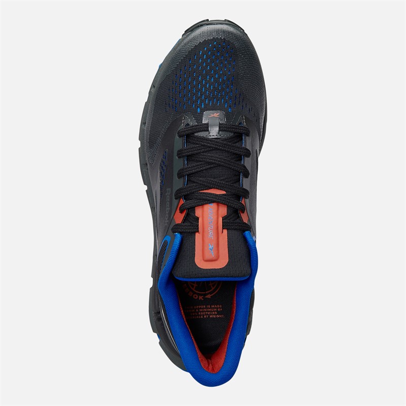 Reebok Mens FloatZig Adventure 1 Neutral Running Shoes Black/Grey/Optimum Blue