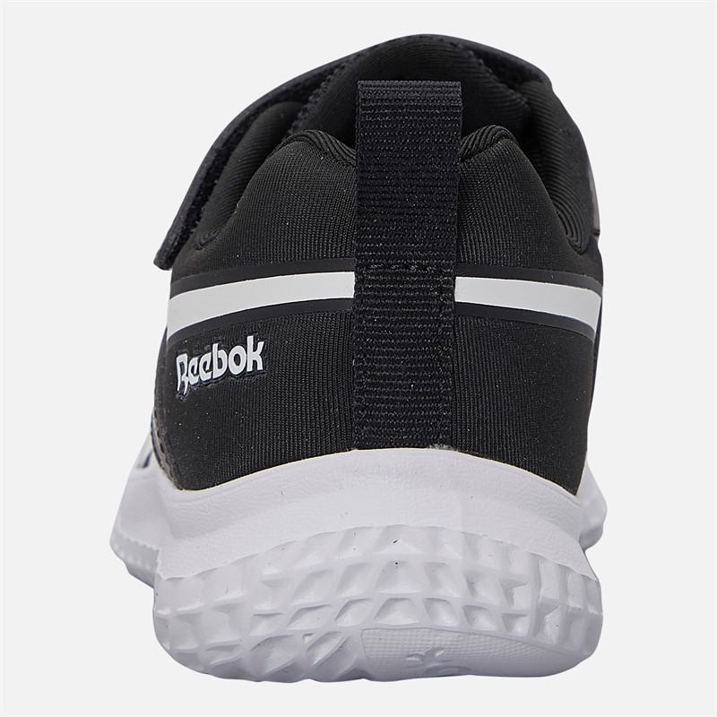 Reebok Kids Rush Runner 5 Elastic Lace And Top Strap Neutral Running Shoes Black/Black/White