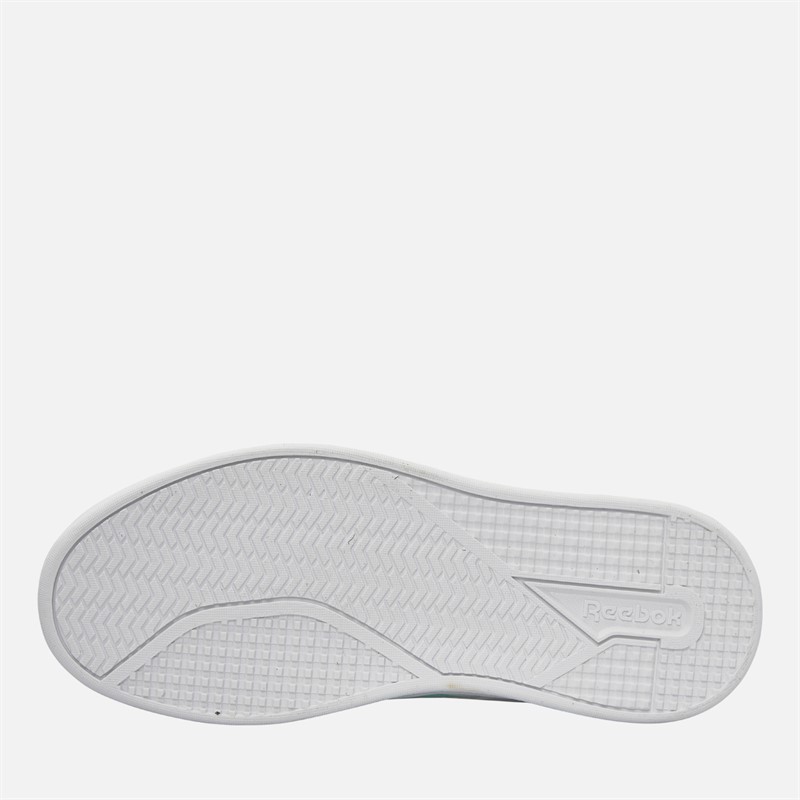 Reebok Girls Royal Prime 2.0 Two Strap Hook And Loop Trainers White/White/Glitch Aqua