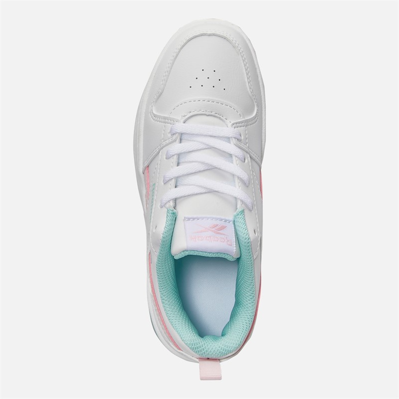 Reebok Girls Royal Prime Step N Flash Trainers White/Frosted Berry/Glitch Aqua