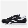 Reebok Junior Boys Classic Nylon Trainers Black/Black/White