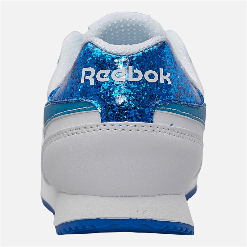 Reebok Girls Royal Classic Jog 3.0 Trainers White/Aqua/Optimum Blue