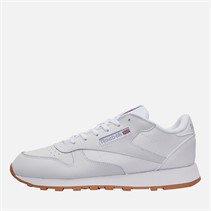 Reebok Junior Boys Classic Leather Trainers White/White/Gum