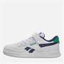 Reebok Boys Court Advance Trainers White/Vector Navy/Glen Green