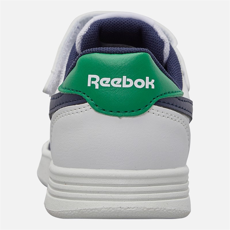 Reebok Boys Court Advance Trainers White/Vector Navy/Glen Green