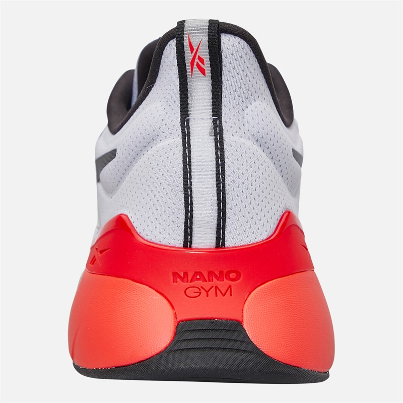 Reebok Mens Nano Gym Training Shoes White/Black/Energy Red