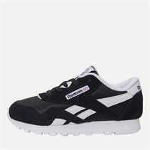 Reebok Boys Classic Nylon Trainers Black/Black/White