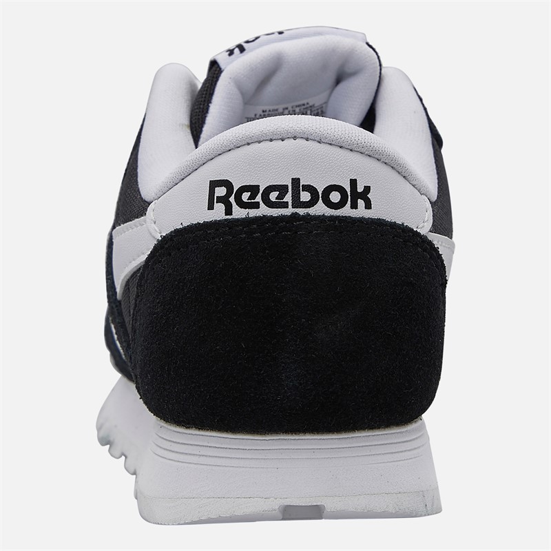 Reebok Boys Classic Nylon Trainers Black/Black/White