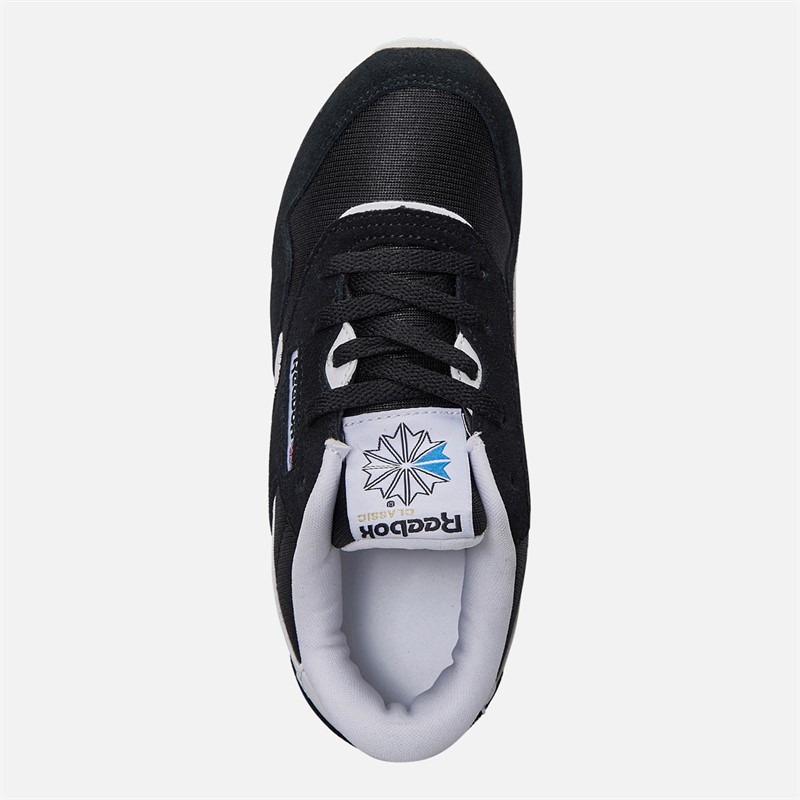 Reebok Boys Classic Nylon Trainers Black/Black/White