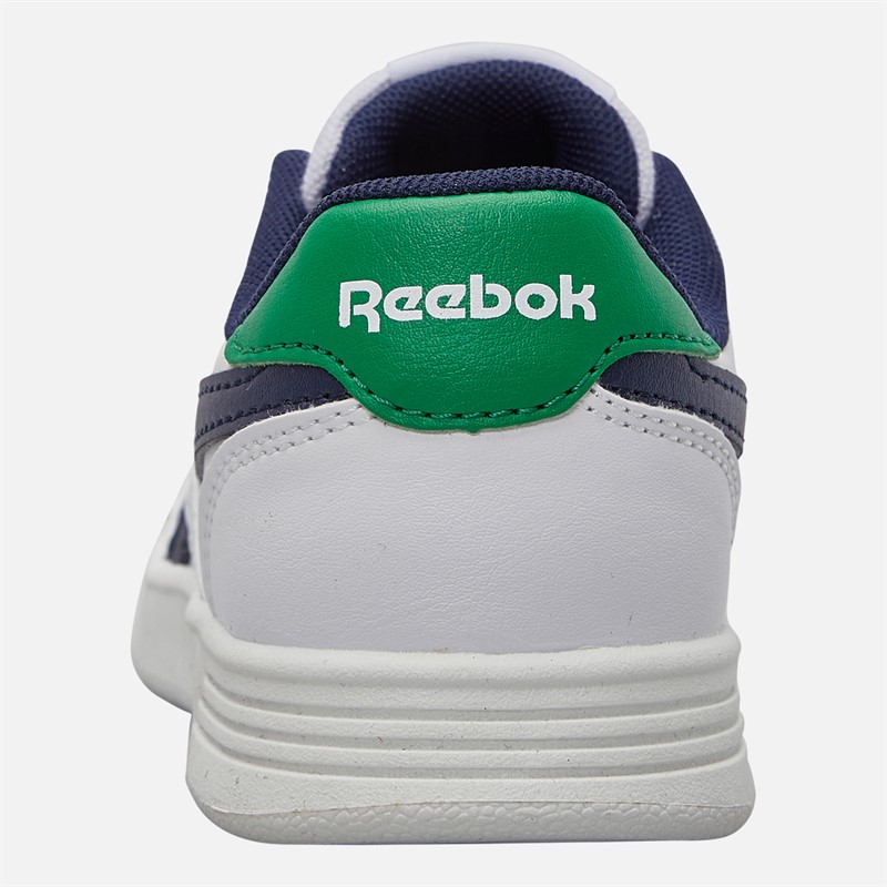 Reebok Boys Court Advance Trainers White/Vector Navy/Glen Green
