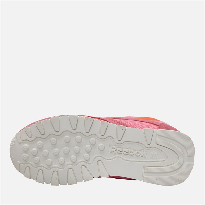 Reebok Girls Classic Nylon Trainers Passion Pink/Pump Orange