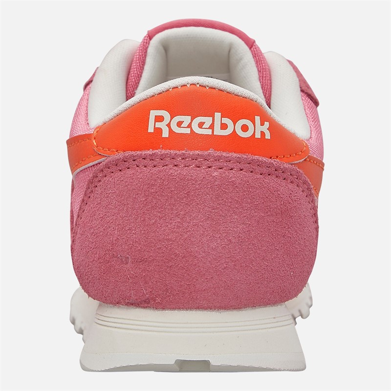Reebok Girls Classic Nylon Trainers Passion Pink/Pump Orange