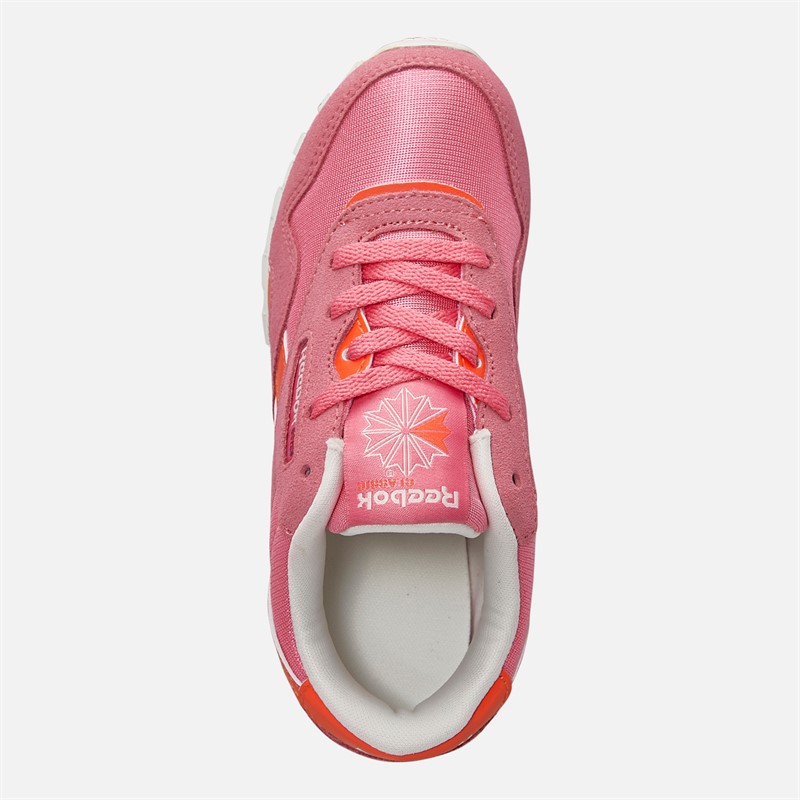 Reebok Girls Classic Nylon Trainers Passion Pink/Pump Orange