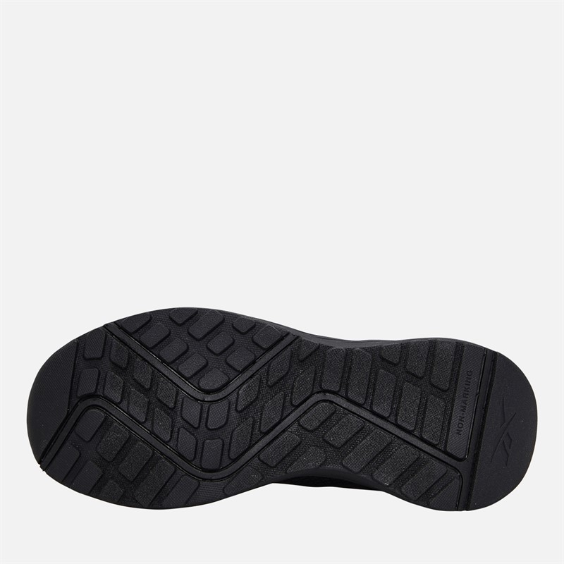 Reebok Kids Energen Run Elastic Lace And Top Strap Neutral Running Shoes Black/Black/Grey