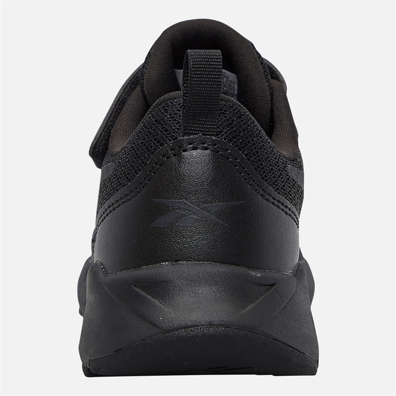Reebok Kids Energen Run Elastic Lace And Top Strap Neutral Running Shoes Black/Black/Grey