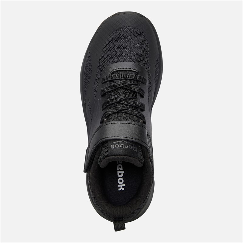 Reebok Kids Energen Run Elastic Lace And Top Strap Neutral Running Shoes Black/Black/Grey