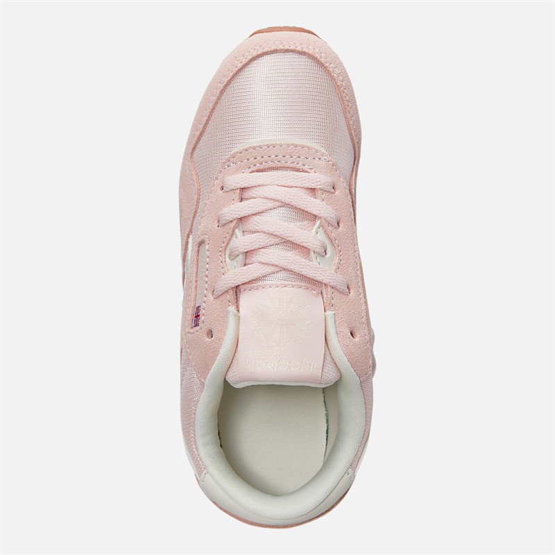 Reebok Girls Classic Nylon Trainers Pure Pink/Chalk/Gum