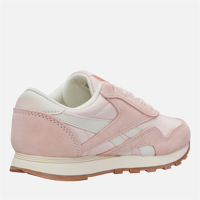 Reebok Girls Classic Nylon Trainers Pure Pink/Chalk/Gum