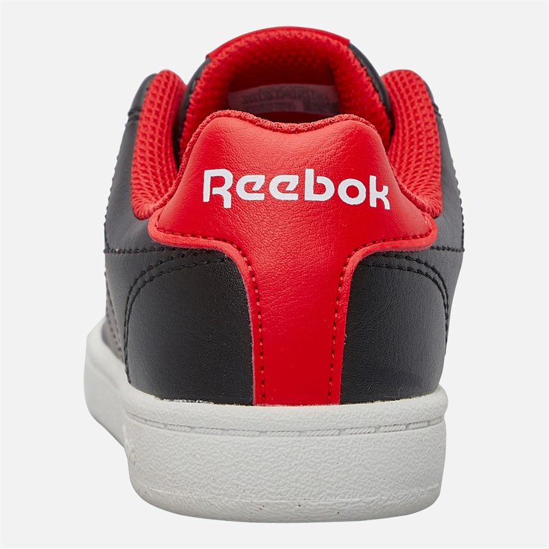 Reebok Junior Boys Royal Complete Clean 2.0 Trainers Black/White/Energy Red