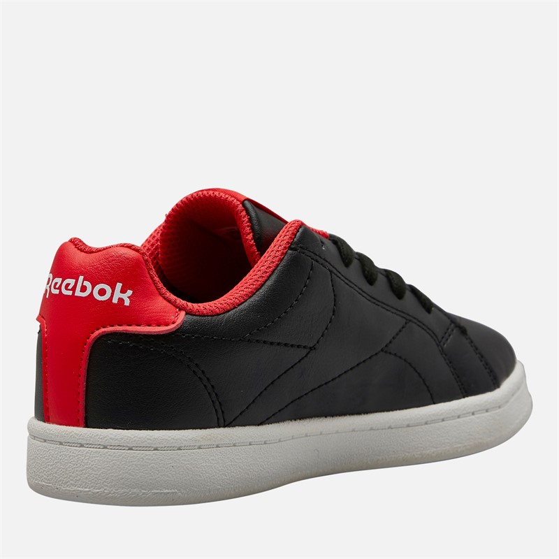 Reebok Junior Boys Royal Complete Clean 2.0 Trainers Black/White/Energy Red