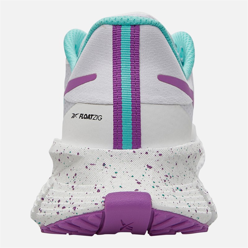 Reebok Mens Floatzig 1 Neutral Running Shoes White/Aqua/Purple Rave