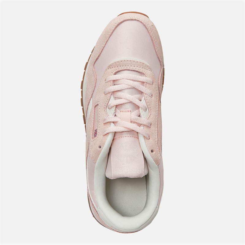 Reebok Junior Classic Nylon Trainers Pure Pink/Chalk/Gum