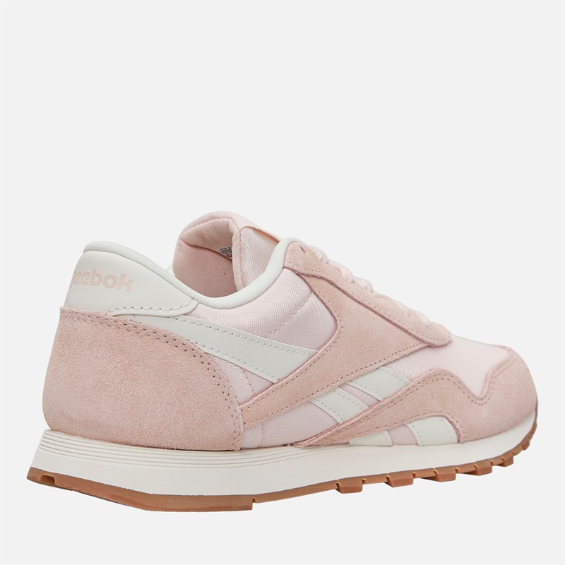 Reebok Junior Classic Nylon Trainers Pure Pink/Chalk/Gum