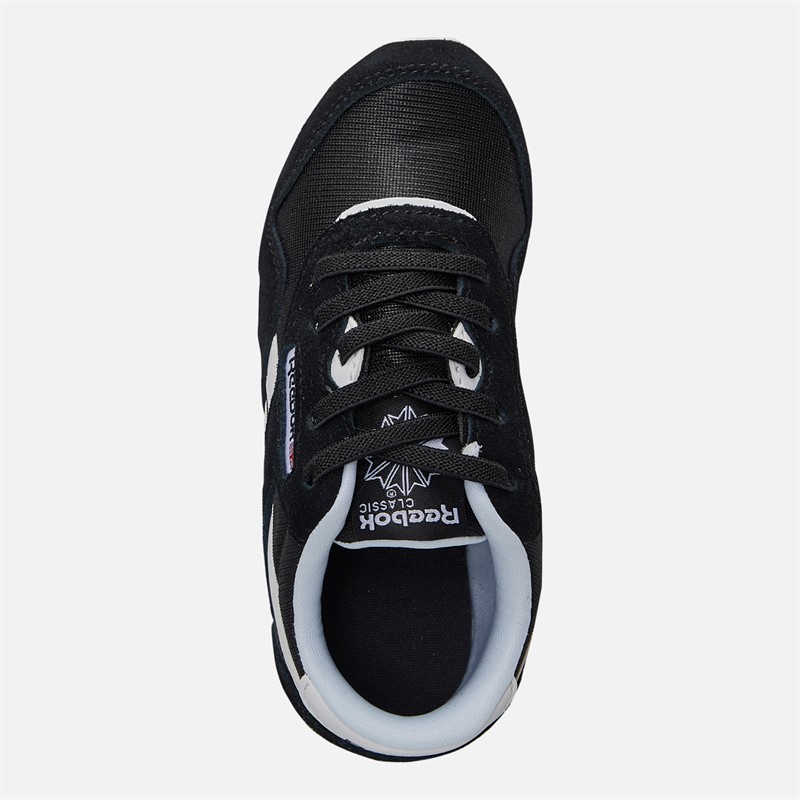 Reebok Infant Boys Classic Nylon Trainers Black/White