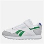 Reebok Kids Glide Elastic Lace And Top Strap Trainers White/Grey/Classic Cobalt