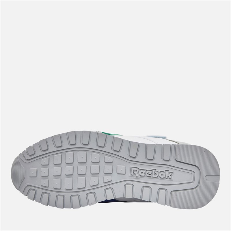 Reebok Kids Glide Elastic Lace And Top Strap Trainers White/Grey/Classic Cobalt