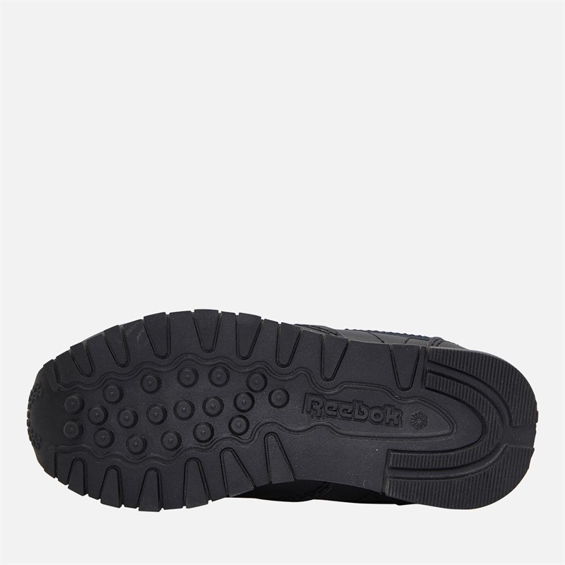 Reebok Infant Classic Leather Trainers Black/Black/Black