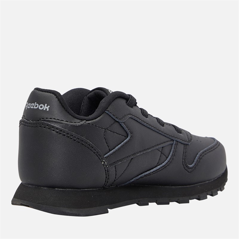 Reebok Infant Classic Leather Trainers Black/Black/Black