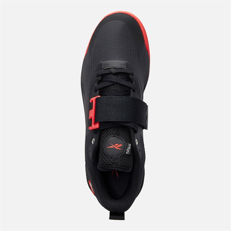Reebok Mens Lifter PR III Weightlifting Shoes Black/Energy Red