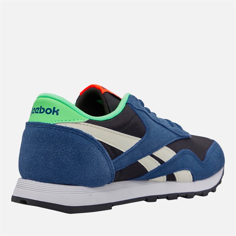 Reebok Junior Classic Nylon Trainers Twilight Blue/Black/Chalk
