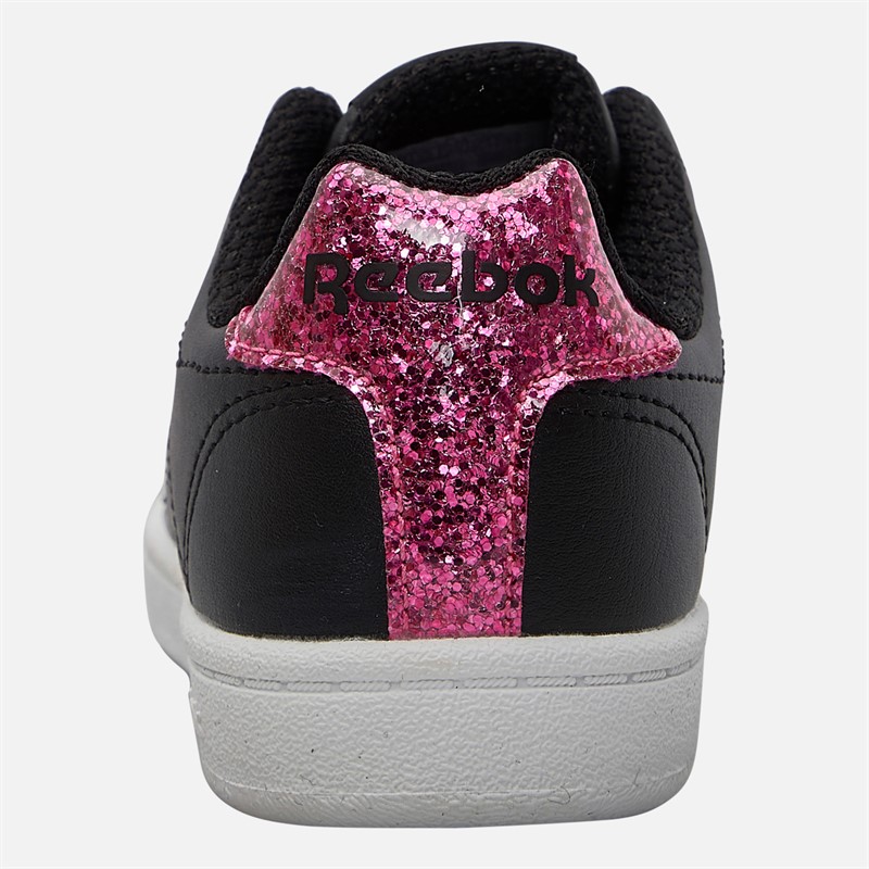 Reebok Junior Girls Royal Complete Clean 2.0 Trainers Black/Passion Pink/White